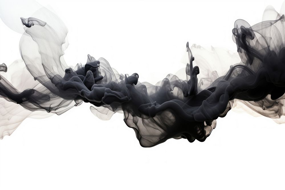  Ink papers smoke white background creativity. AI generated Image by rawpixel.