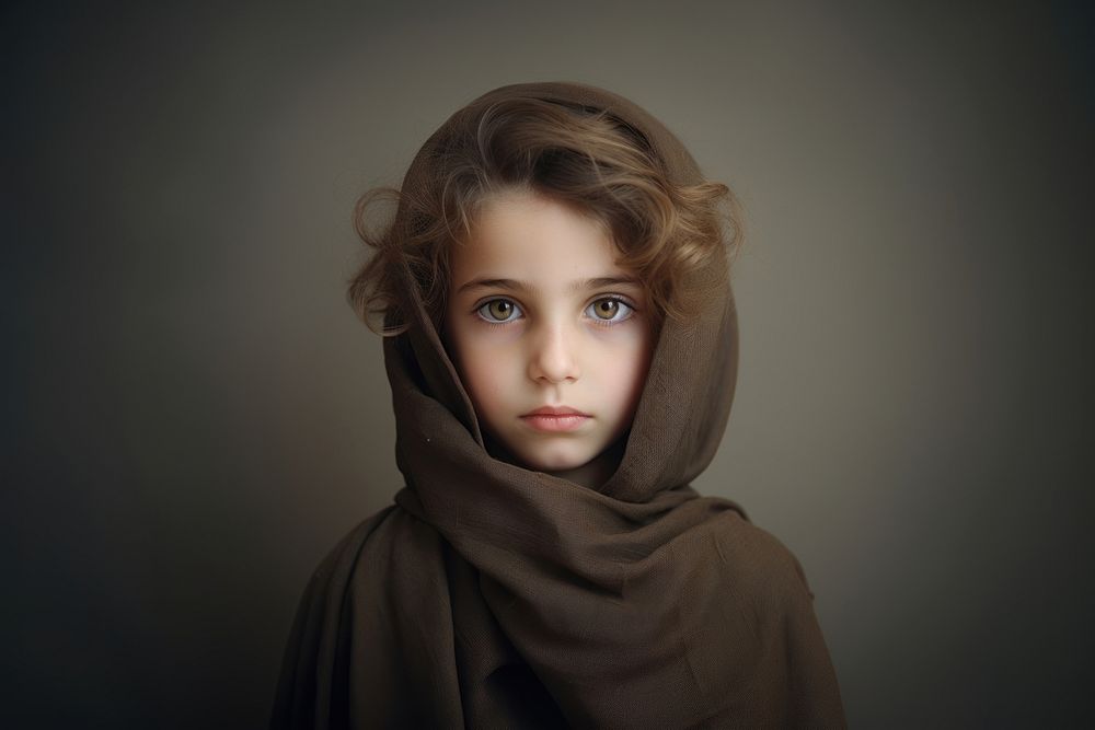 Kid portrait fashion photo.