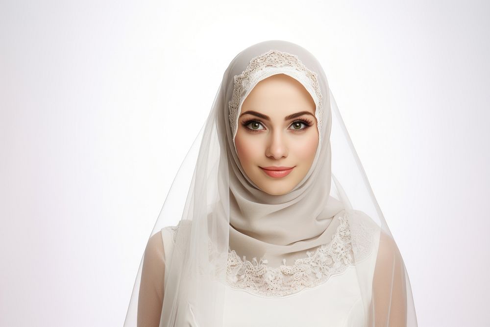 Muslim bride portrait fashion wedding.