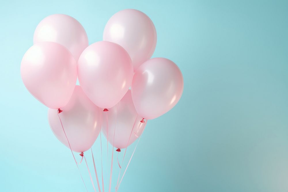  Pastel background balloon anniversary celebration. AI generated Image by rawpixel.