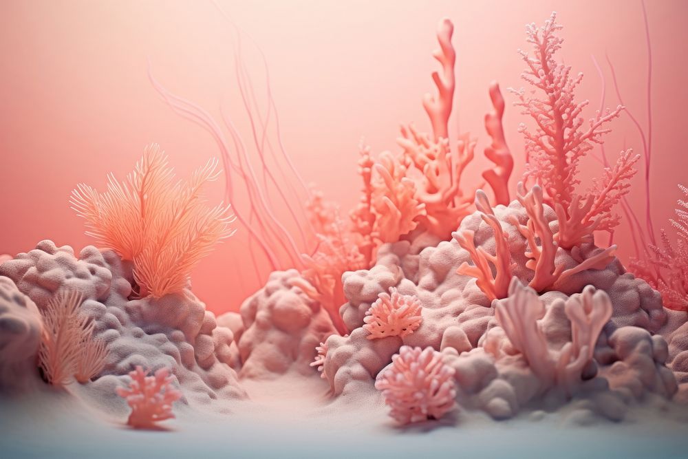  Pastel background underwater nature reef. AI generated Image by rawpixel.