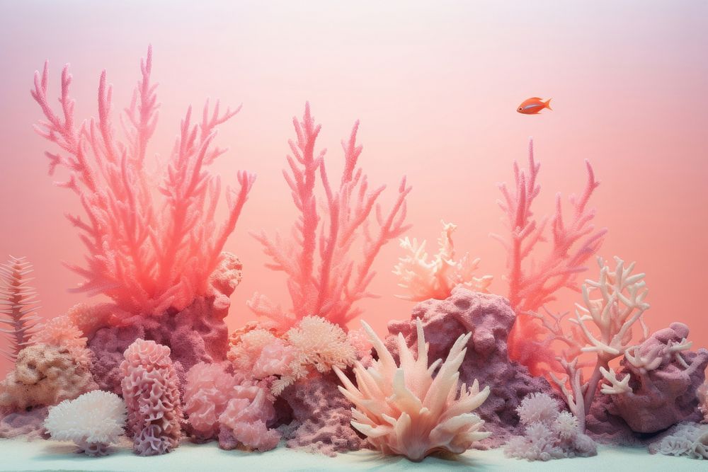  Pastel background underwater outdoors animal. AI generated Image by rawpixel.