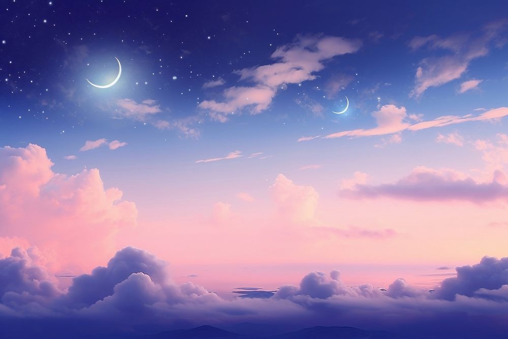  Pastel background night sky astronomy. AI generated Image by rawpixel.