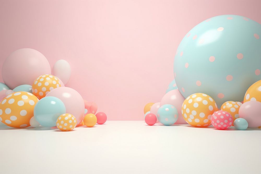  Pastel background balloon celebration anniversary. AI generated Image by rawpixel.