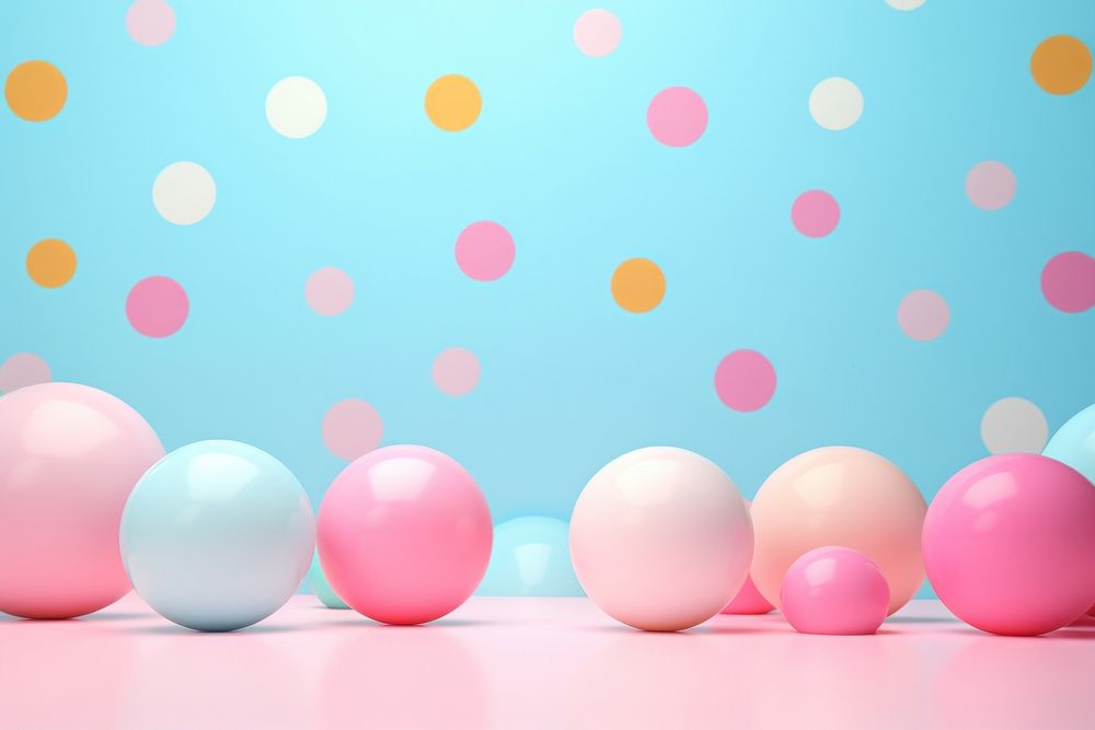  Pastel background balloon sphere celebration. AI generated Image by rawpixel.