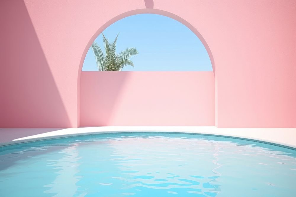  Pastel background architecture outdoors pool. AI generated Image by rawpixel.