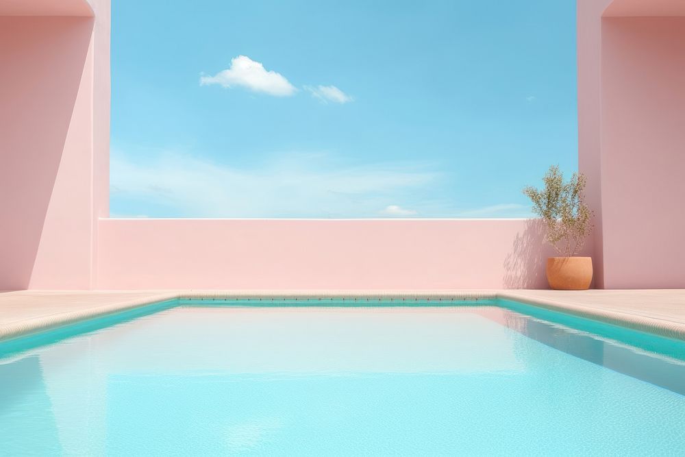  Pastel background architecture building outdoors. AI generated Image by rawpixel.