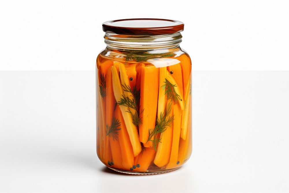 Pickled carrot Jar jar vegetable plant.
