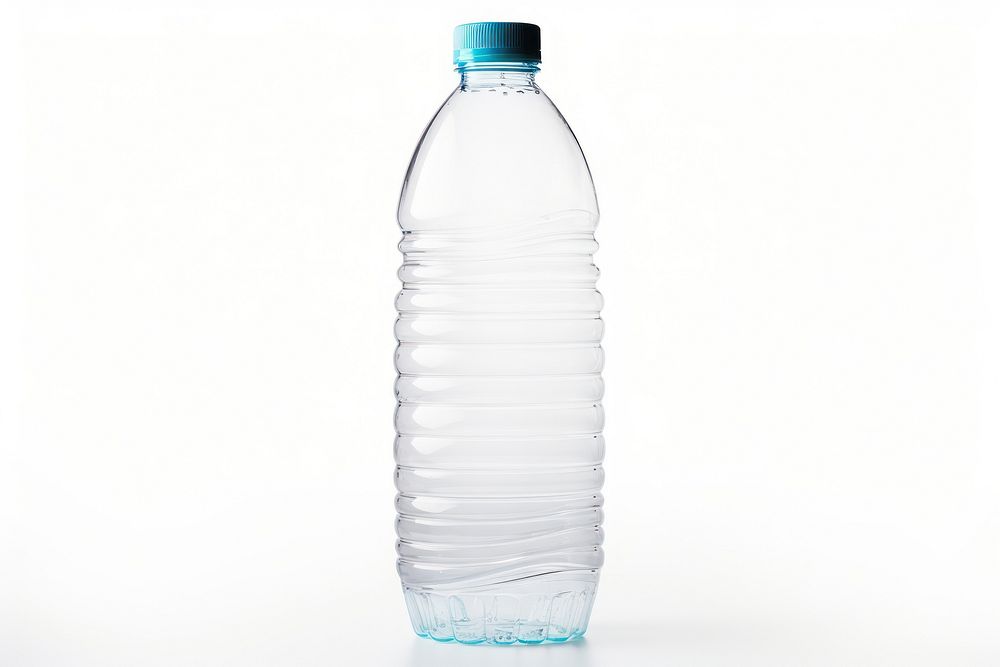 Plastic bottle white background refreshment drinkware.