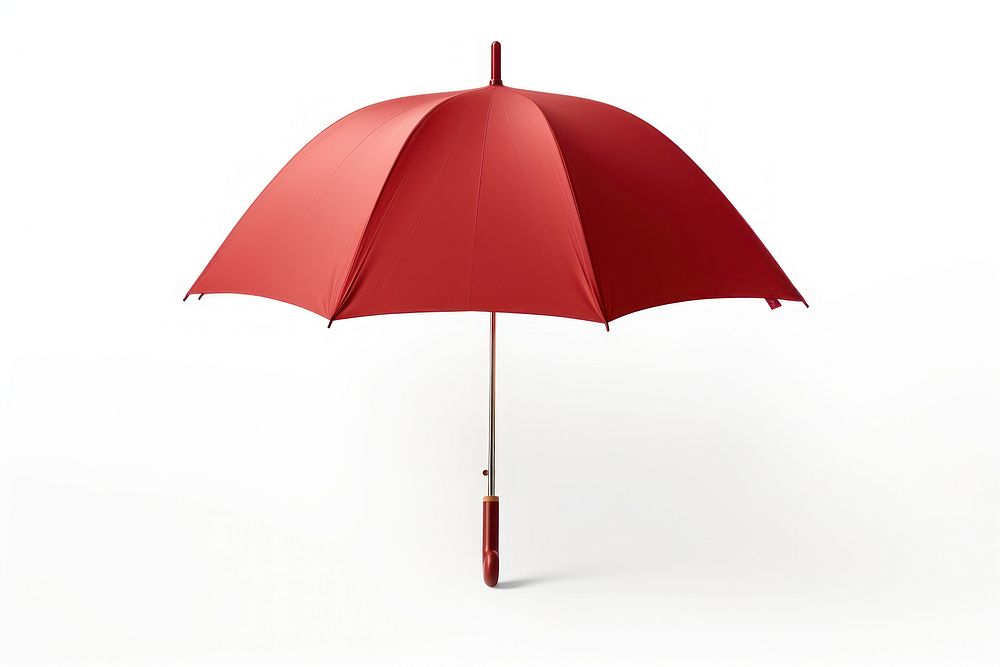 Umbrella red white background protection.