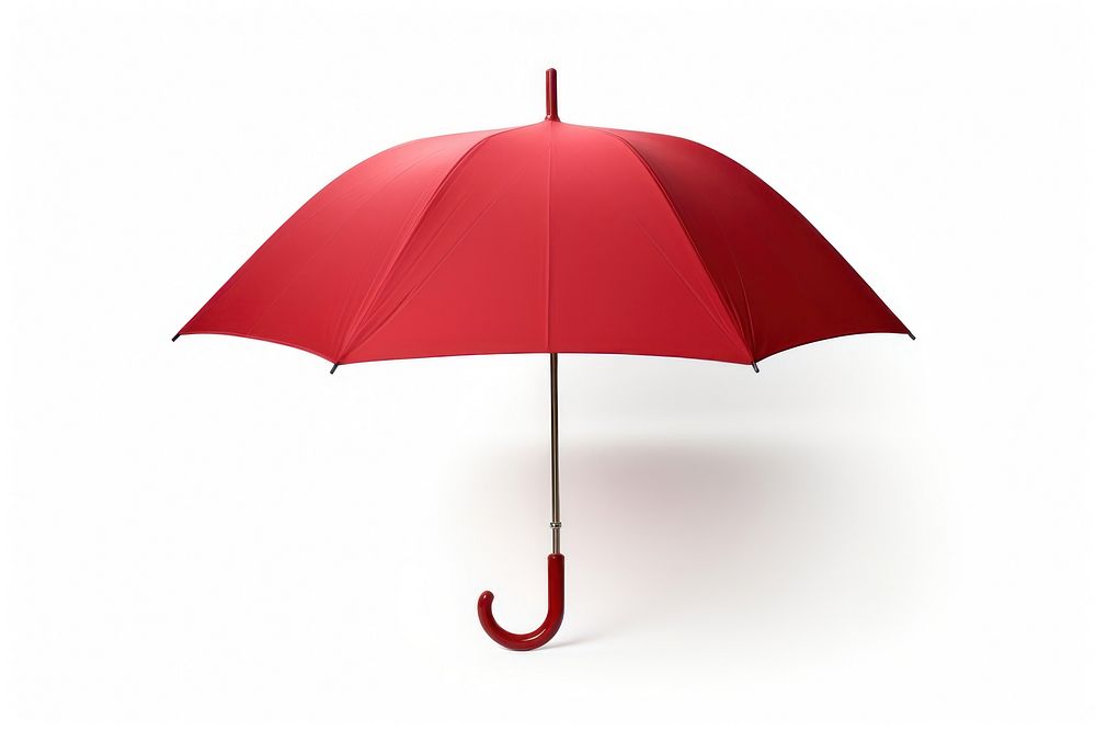 Umbrella red white background protection.
