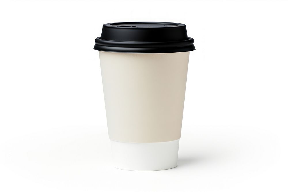 Paper coffee mug drink cup white background. AI generated Image by rawpixel.