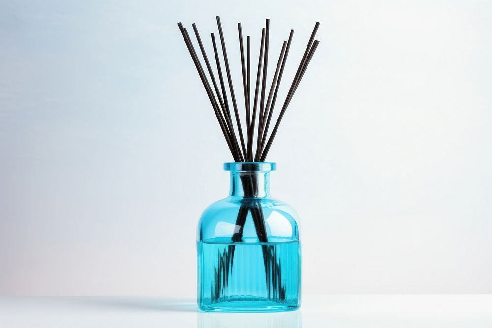 Reed oil diffuser incense bottle vase. AI generated Image by rawpixel.