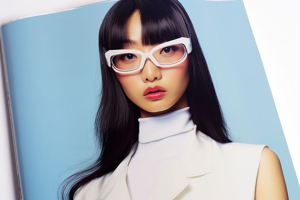 Asian woman photography portrait glasses.