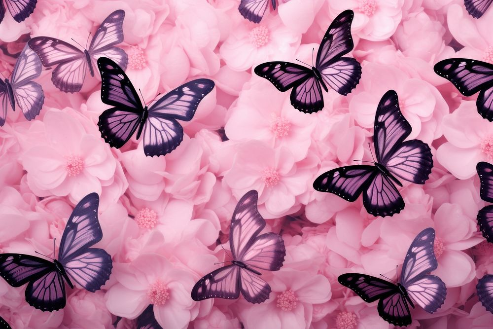 Pink butterflies background backgrounds butterfly nature.