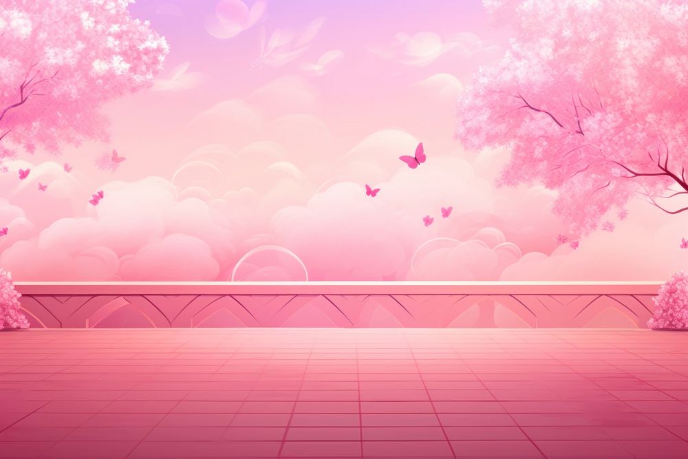 Pink gradient background outdoors blossom nature.