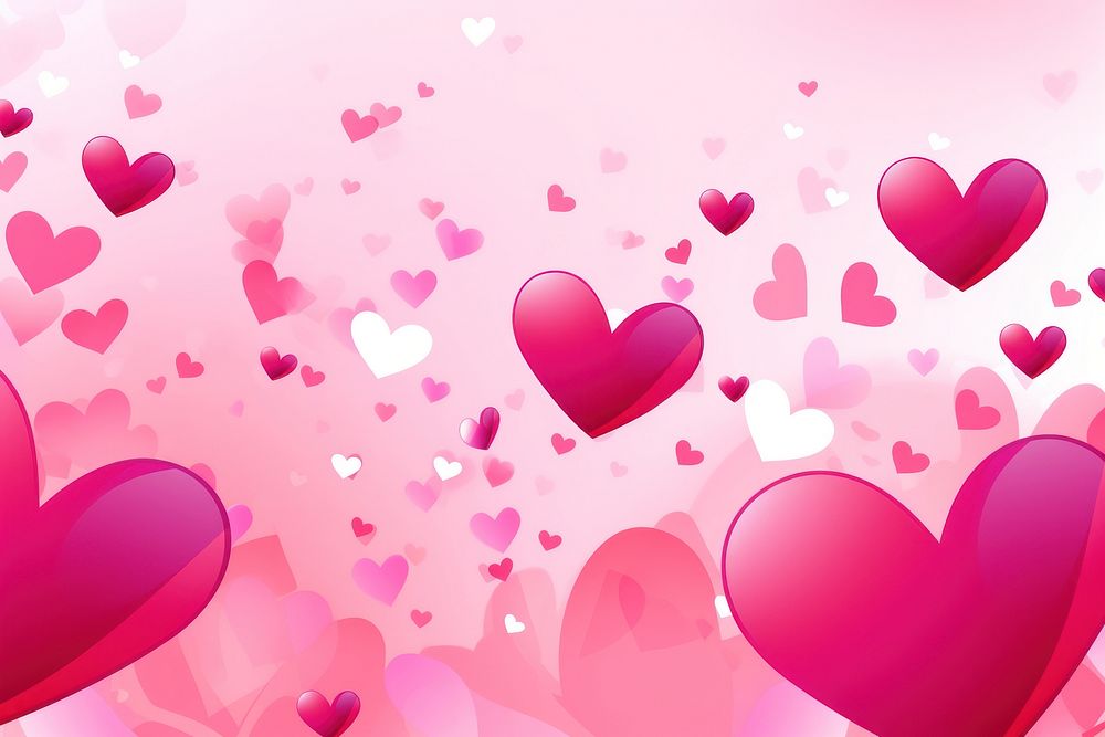 Pink hearts background vector backgrounds petal abstract.