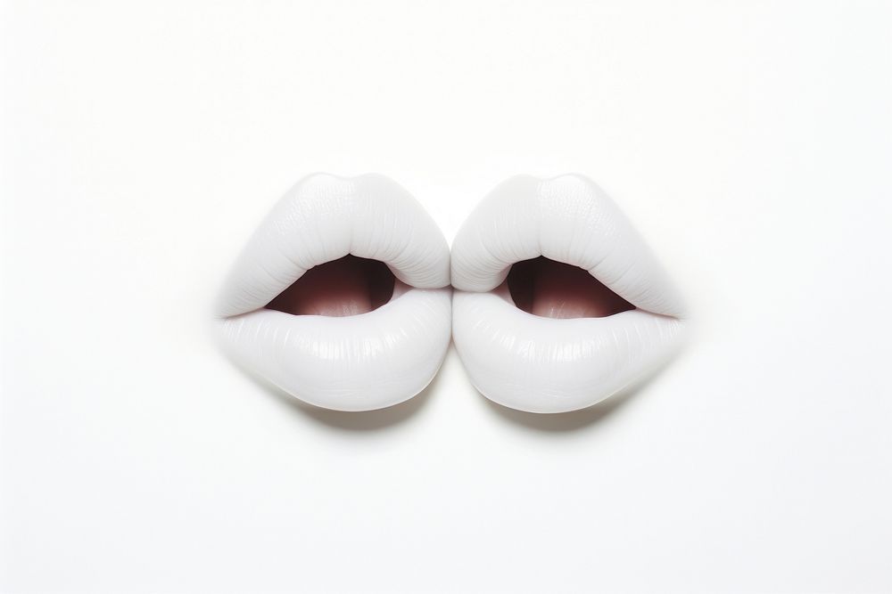 Kiss white white background moustache.