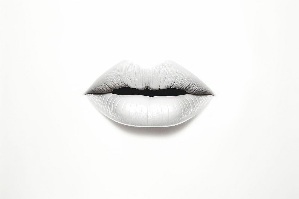 Kiss white white background moustache.