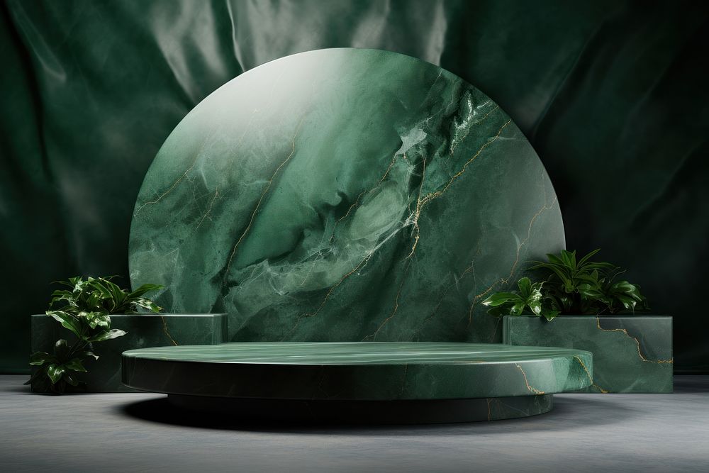 Green marble background plant accessories accessory.