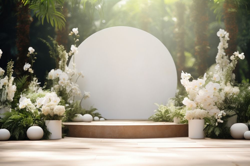 Minimal graden wedding background outdoors flower plant.