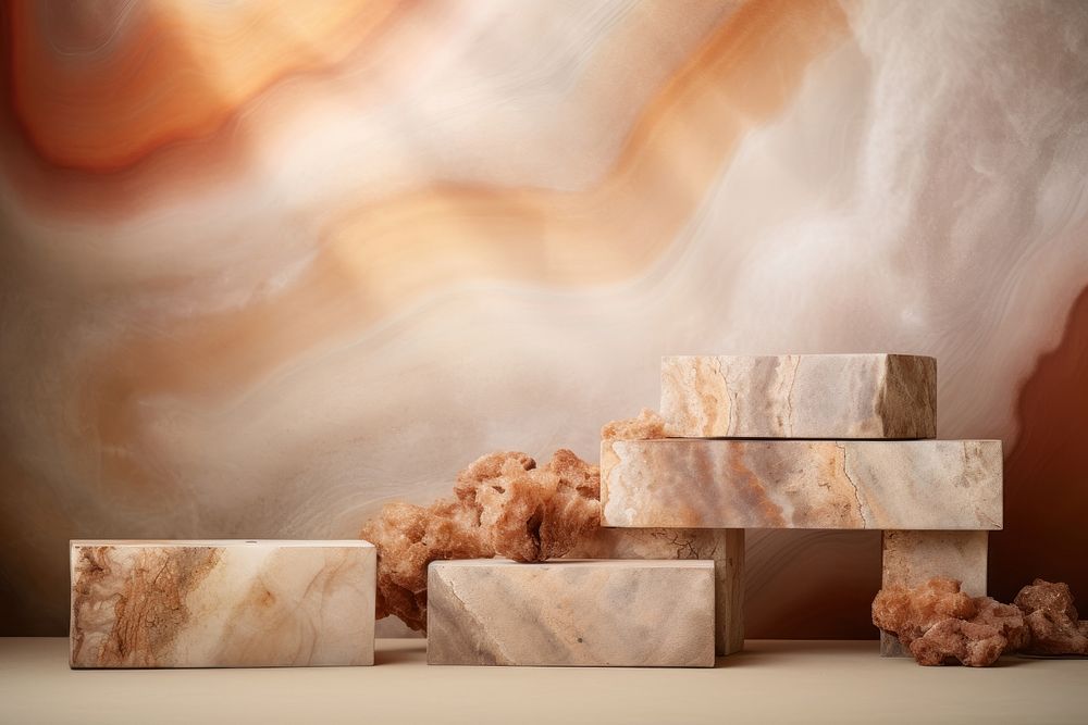 Bark chip marble background indoors mineral wedding.