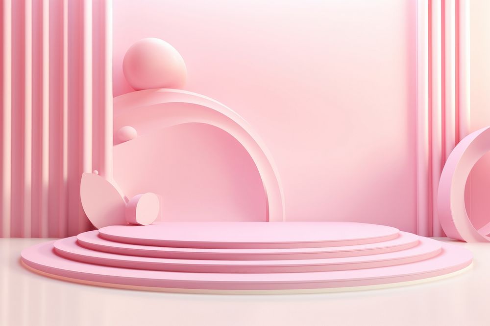 Soft pink background furniture graphics pattern.