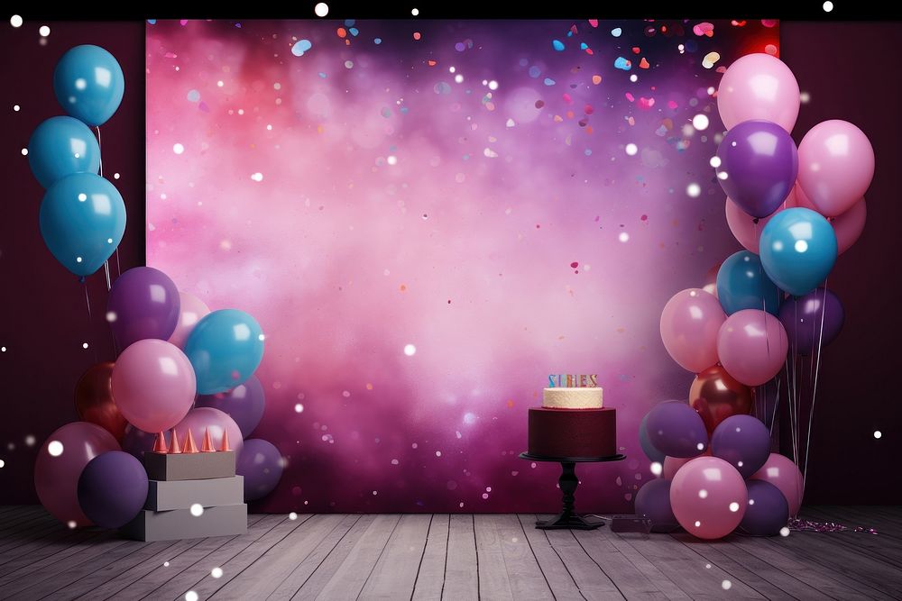 Birthday background birthday balloon purple.