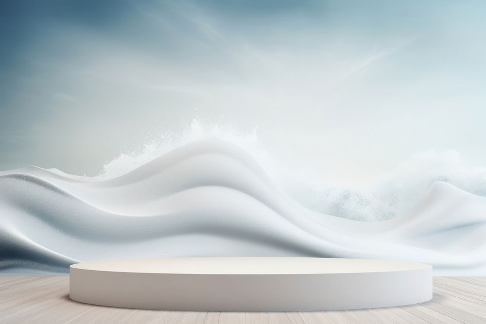 Product podium backdrop nature wave abstract.