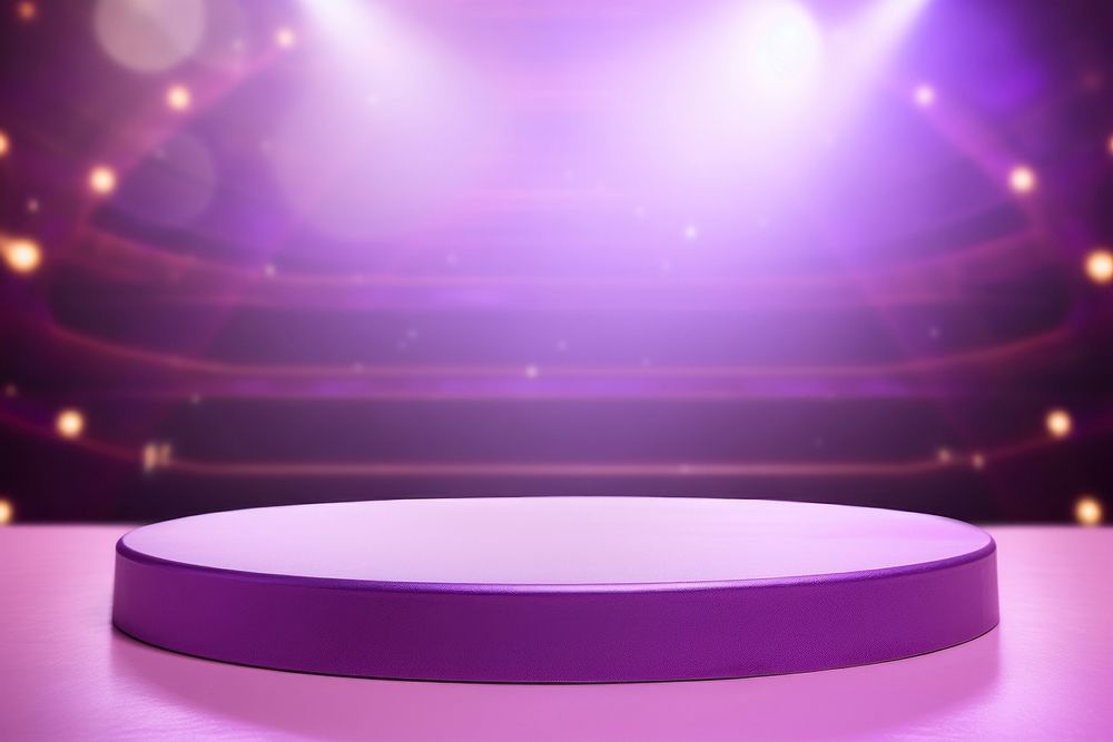 Purple background purple lighting stage.