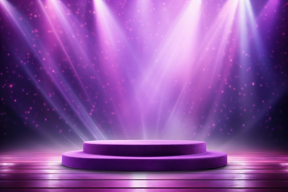 Purple background purple spotlight stage.