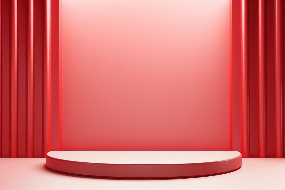 Minimal red color pattern background stage architecture decoration.