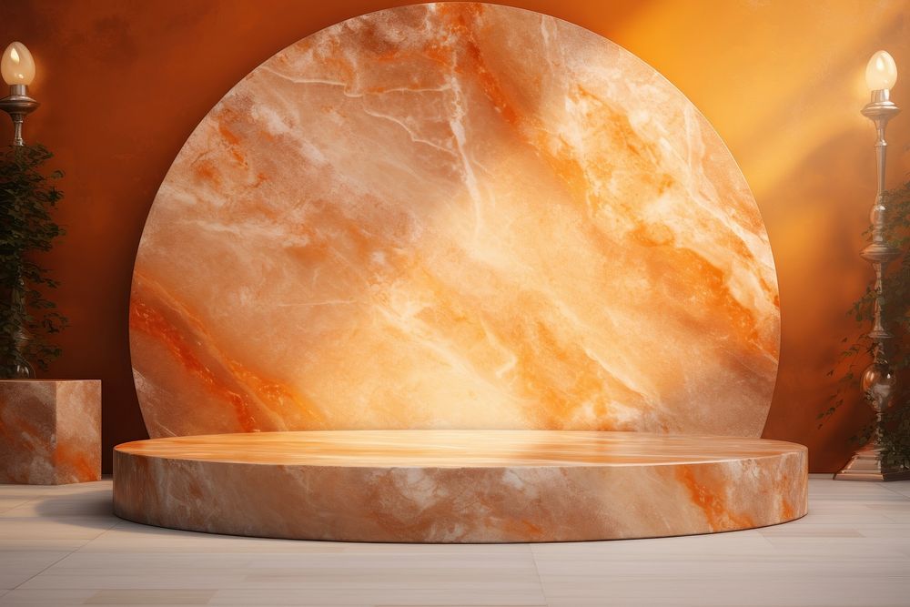 Orange marble background architecture jacuzzi bathing.