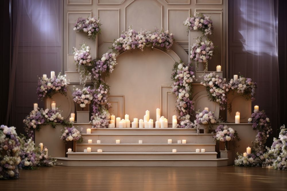Wedding background architecture wedding candle.