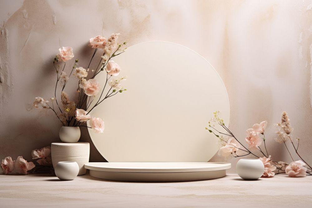 Minimal wedding background porcelain saucer flower.