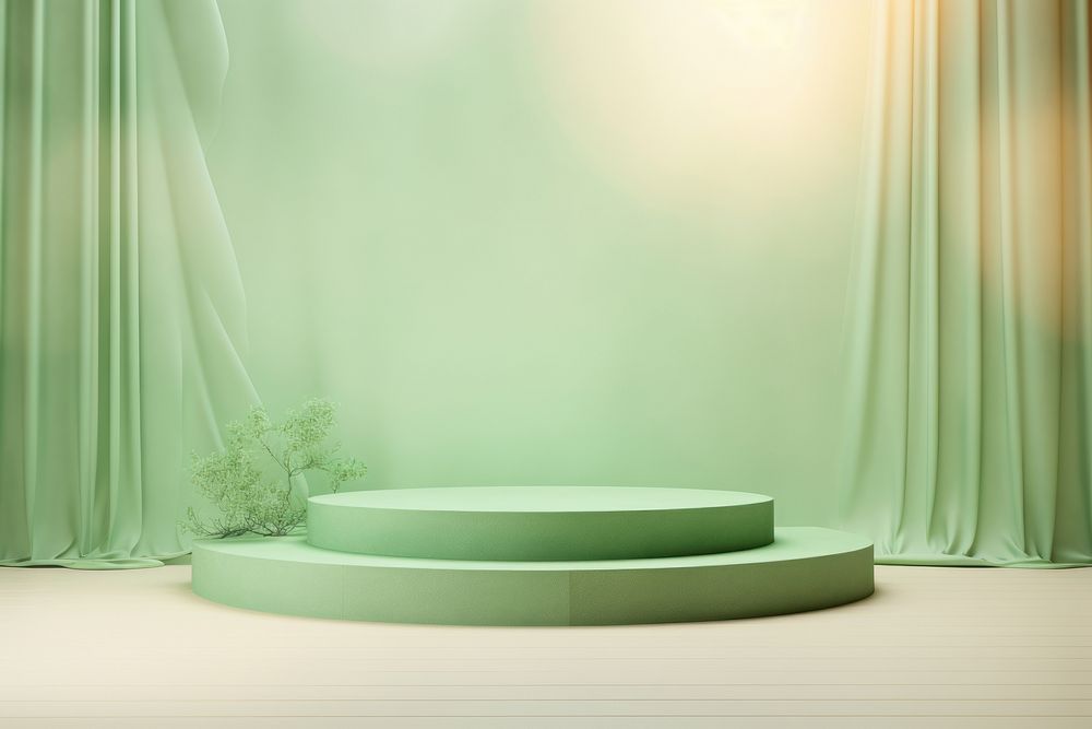 Soft green background absence curtain bathing.