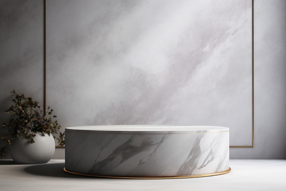 Gray marble background bathtub ceramic bathing.