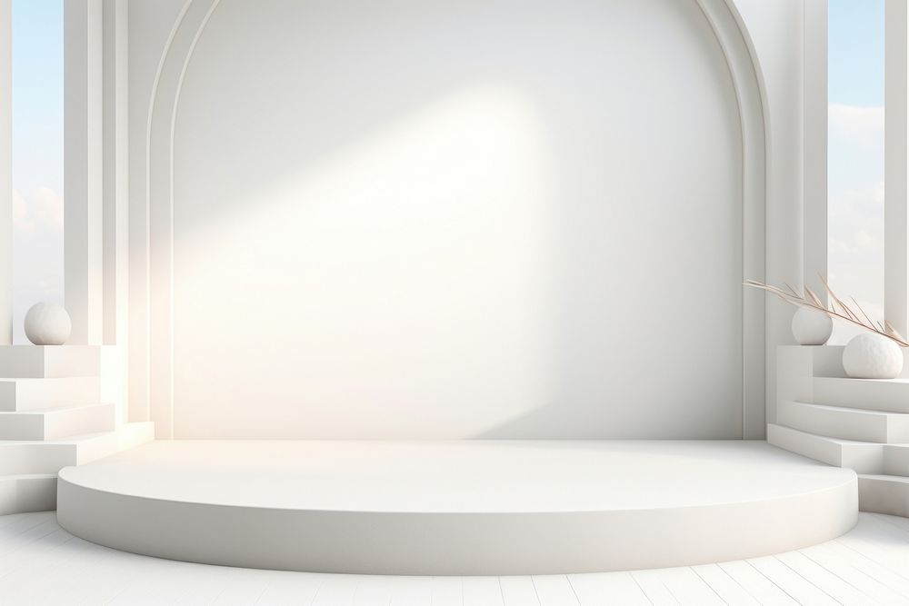 Minimal white color pattern background architecture sunlight history.