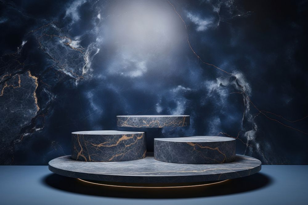 Dark blue marble background thunderstorm furniture porcelain.