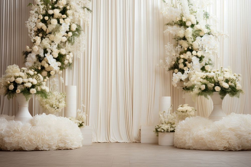 Clean wedding background flower plant architecture.