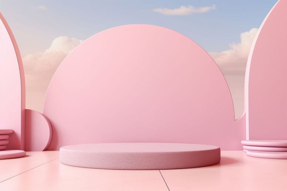 Pastel background architecture absence circle.