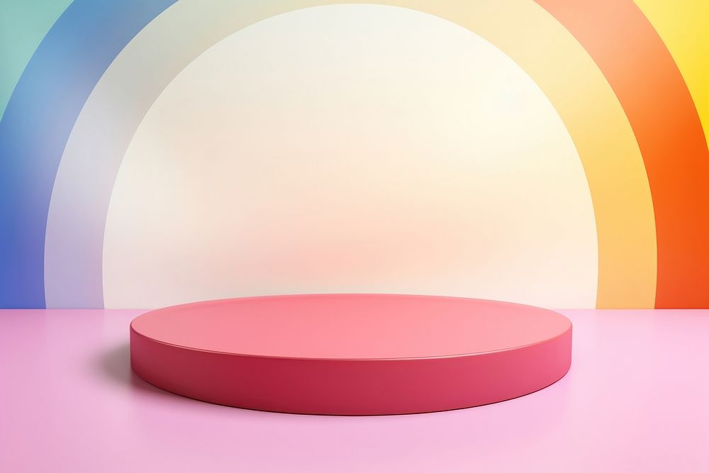 Product podium backdrop rainbow furniture spectrum.