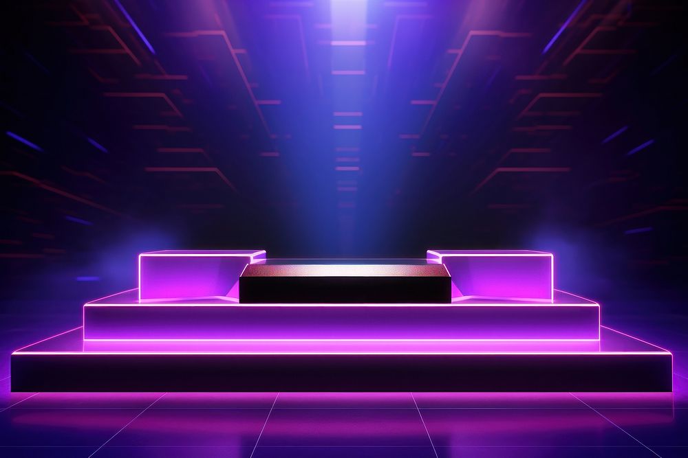 Purple background purple light stage.