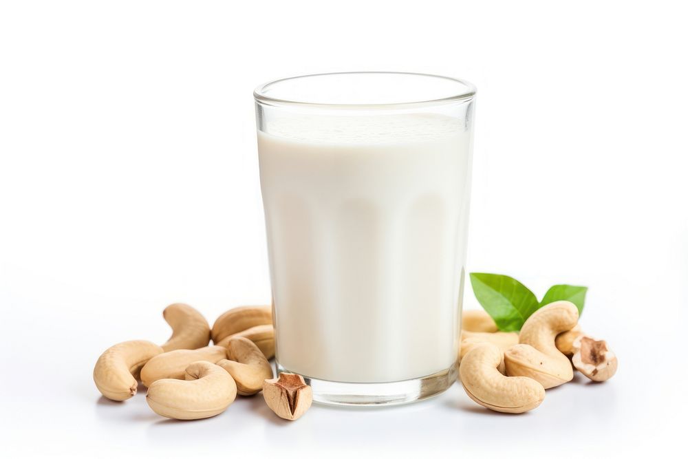 Cashew milk dairy plant food.