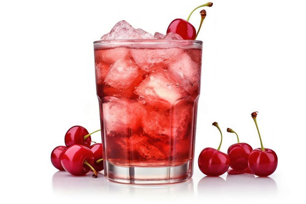 Cherry soda cocktail fruit drink.