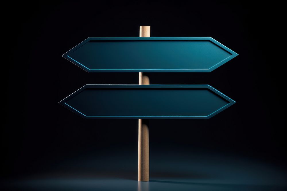Two dark blue directional arrow sign symbol screenshot letterbox.