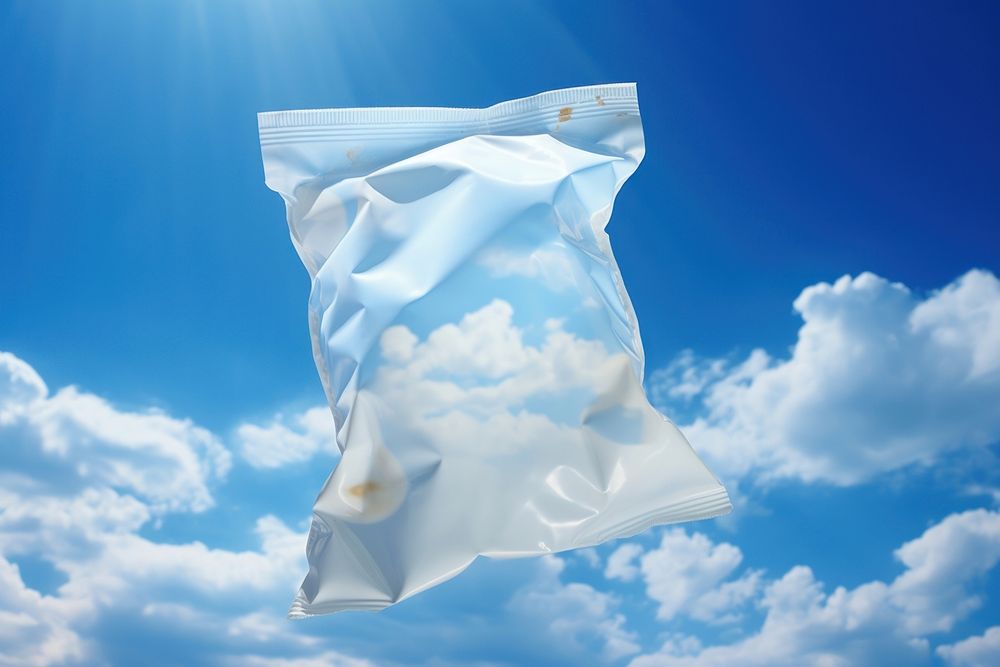 Snack white bag packaging sky outdoors nature.