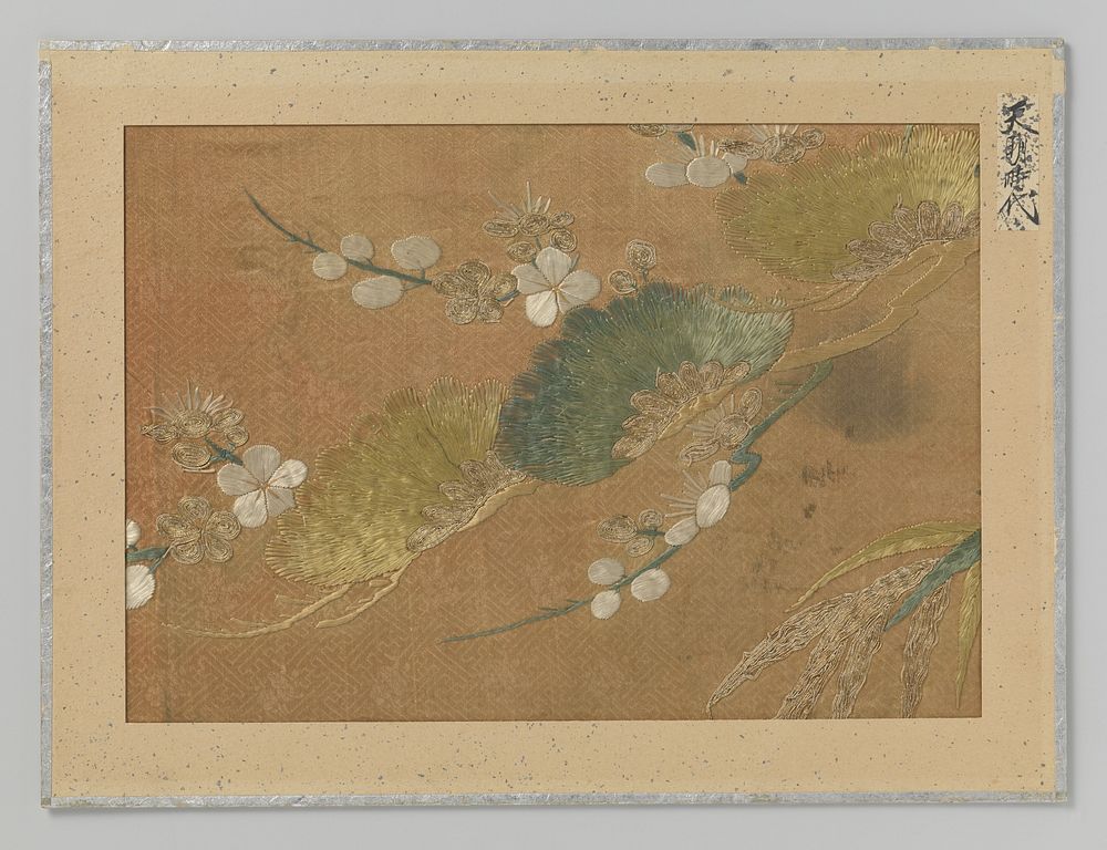 Fragment textiel (1781 - 1789) by anonymous