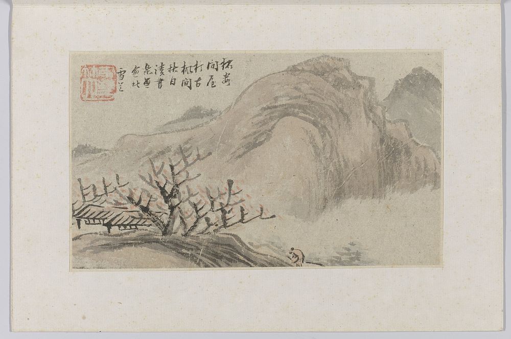 Landschap (1850 - 1900) by Cheng Men