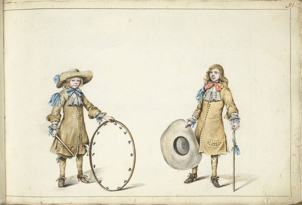 Gerrit en Cornelis Schellinger als kind (c. 1675 - c. 1685) by Gesina ter Borch